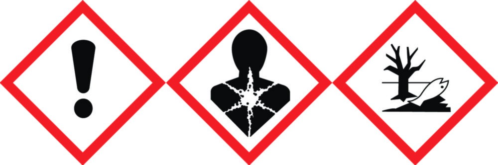 LLG-GHS Warning Labels, Self-Adhesive, Roll in Dispenser Box
